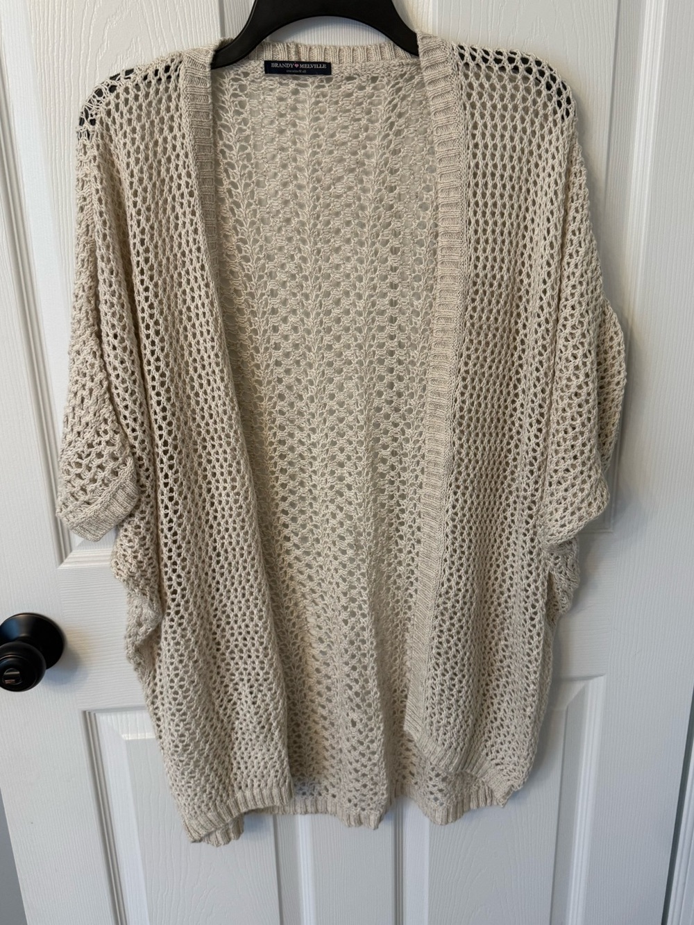 Brandy Melville Open-Knit Crochet Cardigan